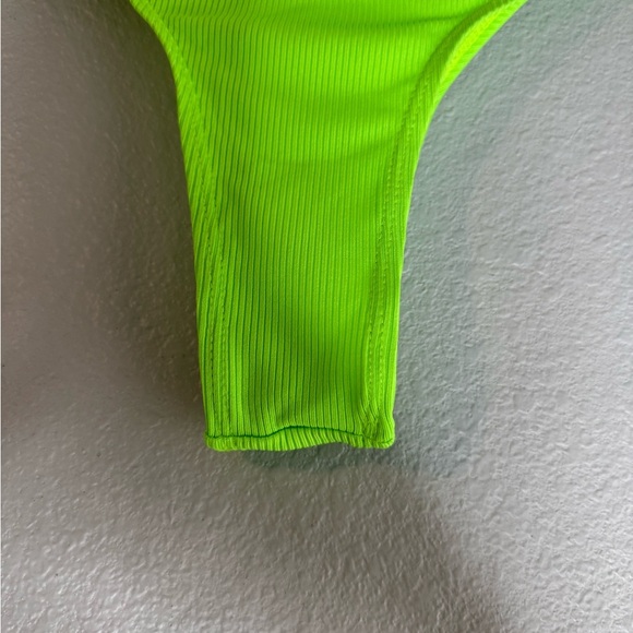 Neon Green Bikini Ribbed Bottom Small - Picture 4 of 7